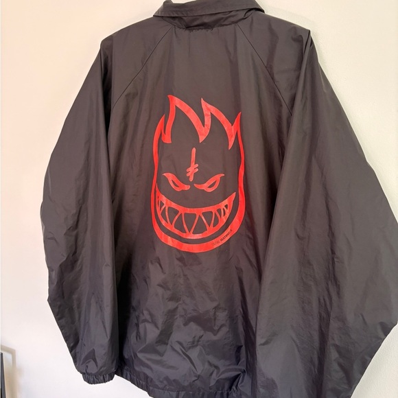 RARE Spitfire X Deathwish skateboards Collab windbreaker button XL men - Picture 6 of 10